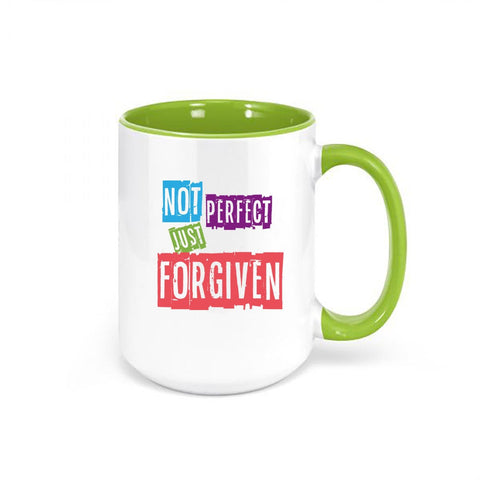 Religious Mugs, Not Perfect Just Forgiven, Christian Mugs, Forgiven Mug, Christian Coffee Mug, Religious Cup, Gift For Her, Jesus Mug - Chase Me Tees LLC