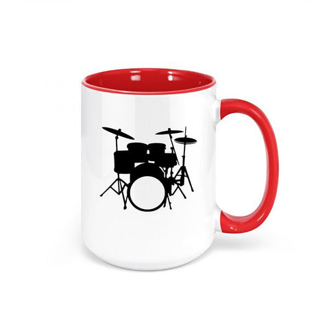 Drummer Mug, Gift For Drummer, Drumset Mug, Drummer Gift, Percussion Mug, Gift For Him, Musician Mug, Birthday Gift, Drumming Cup, Drums - Chase Me Tees LLC