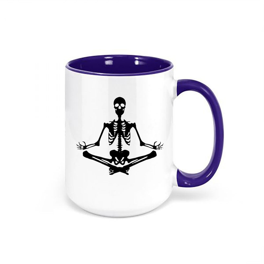 Yoga Mug, Halloween Mug, Yoga Bones, Skeleton Mug, Halloween Coffee Cup, Yoga Cup, Gift For Her, Science Teacher Mug, Yoga Lover, Skeletons - Chase Me Tees LLC