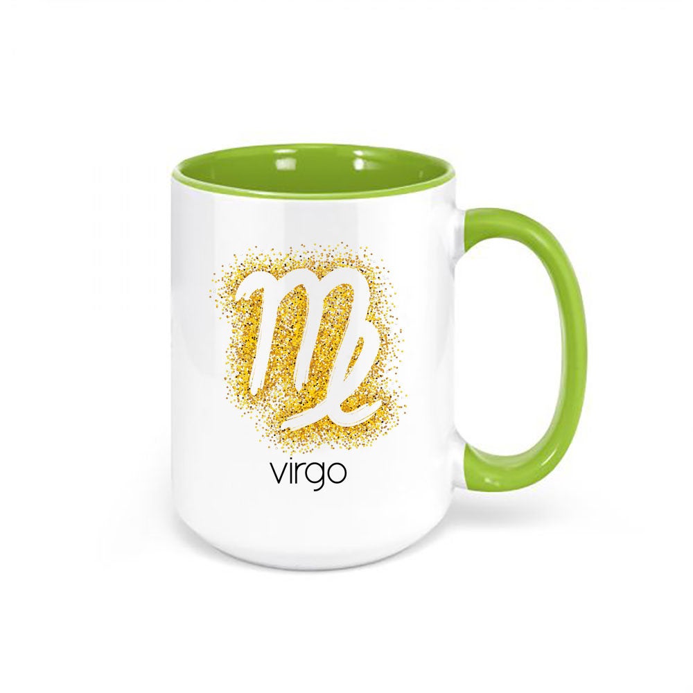 Virgo Coffee Mug, Virgo Glitter, Gift For Virgo, Horoscope Mugs, Zodiac Mug, Astrology Mug, Sublimated Design, Birthday Gift For Virgo - Chase Me Tees LLC