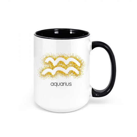 Aquarius Coffee Mug, Aquarius Glitter, Gift For Aquarius, Horoscope Mugs, Zodiac Mug, Astrology Mug, Sublimated Design, Aquarius Gift - Chase Me Tees LLC