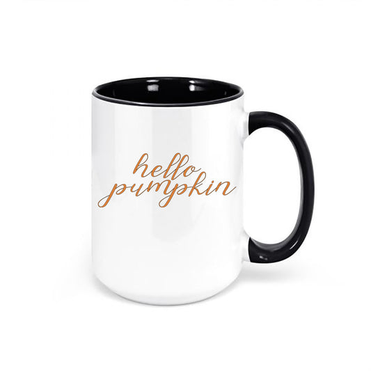 Hello Pumpkin Coffee Mug, Hello Pumpkin, Pumpkin Cup, Halloween Mug, Pumpkin Spice Mug, Gift For Her, Sublimated Design, Pumpkin Mug - Chase Me Tees LLC