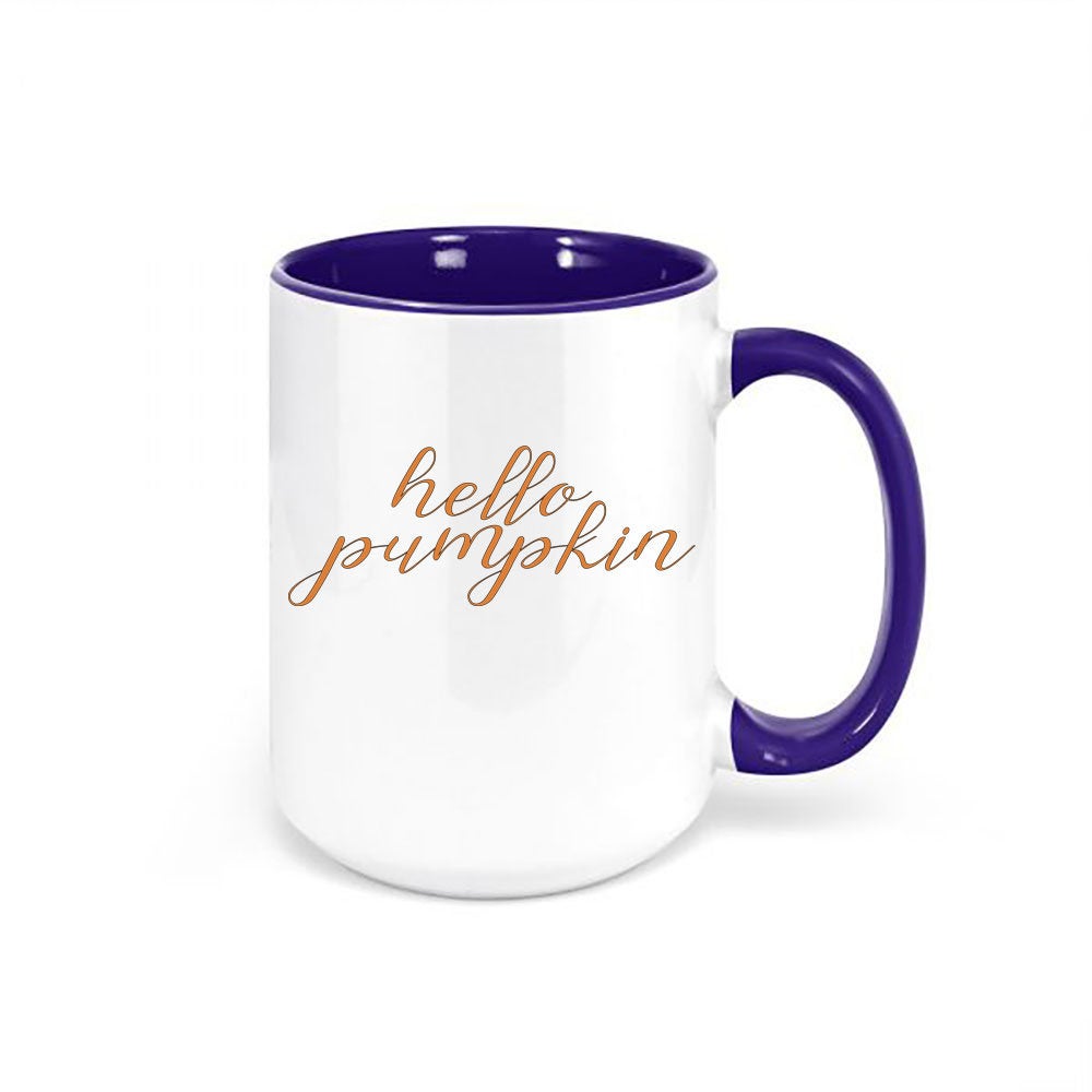 Hello Pumpkin Coffee Mug, Hello Pumpkin, Pumpkin Cup, Halloween Mug, Pumpkin Spice Mug, Gift For Her, Sublimated Design, Pumpkin Mug - Chase Me Tees LLC