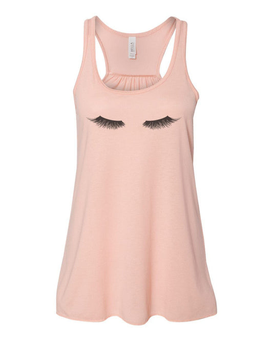 Eyelash Tank Top, Racerback, Eyelashes, Esthetician Shirt, Gift For Her, Eyelashes Racerback, Gift For Esthetician, Sublimated Design. Eyes - Chase Me Tees LLC