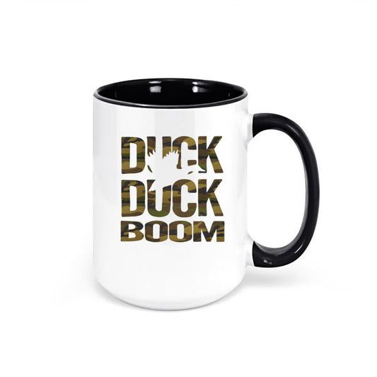 Duck Hunting Mug, Gift For Duck Hunter, Duck Duck Boom Camo, Camo Mug, Waterfowl Mug, Gift For Him, Dad Mug, Hunting Mug, Grandpa Coffee Cup - Chase Me Tees LLC