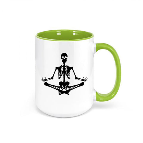 Yoga Mug, Halloween Mug, Yoga Bones, Skeleton Mug, Halloween Coffee Cup, Yoga Cup, Gift For Her, Science Teacher Mug, Yoga Lover, Skeletons - Chase Me Tees LLC