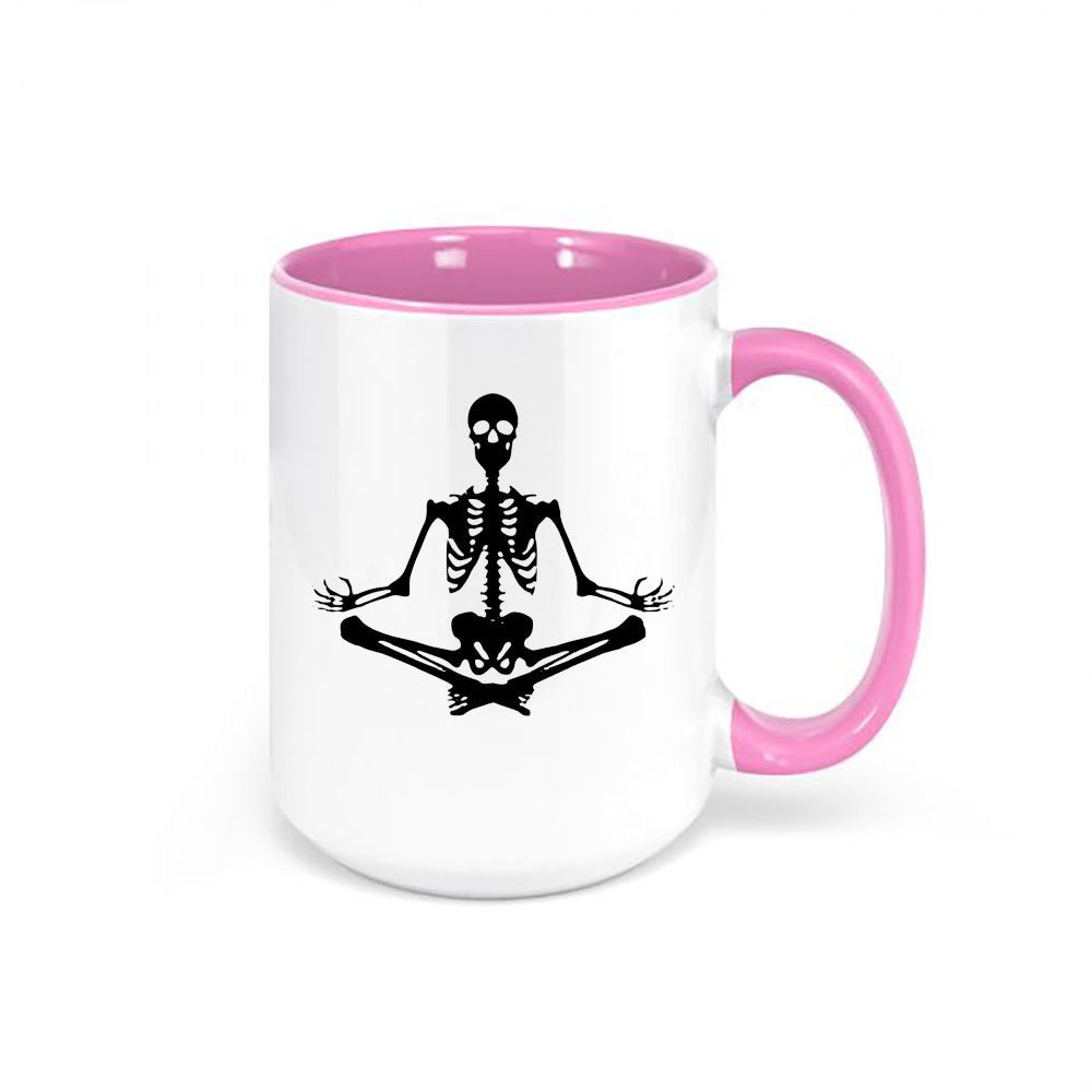 Yoga Mug, Halloween Mug, Yoga Bones, Skeleton Mug, Halloween Coffee Cup, Yoga Cup, Gift For Her, Science Teacher Mug, Yoga Lover, Skeletons - Chase Me Tees LLC
