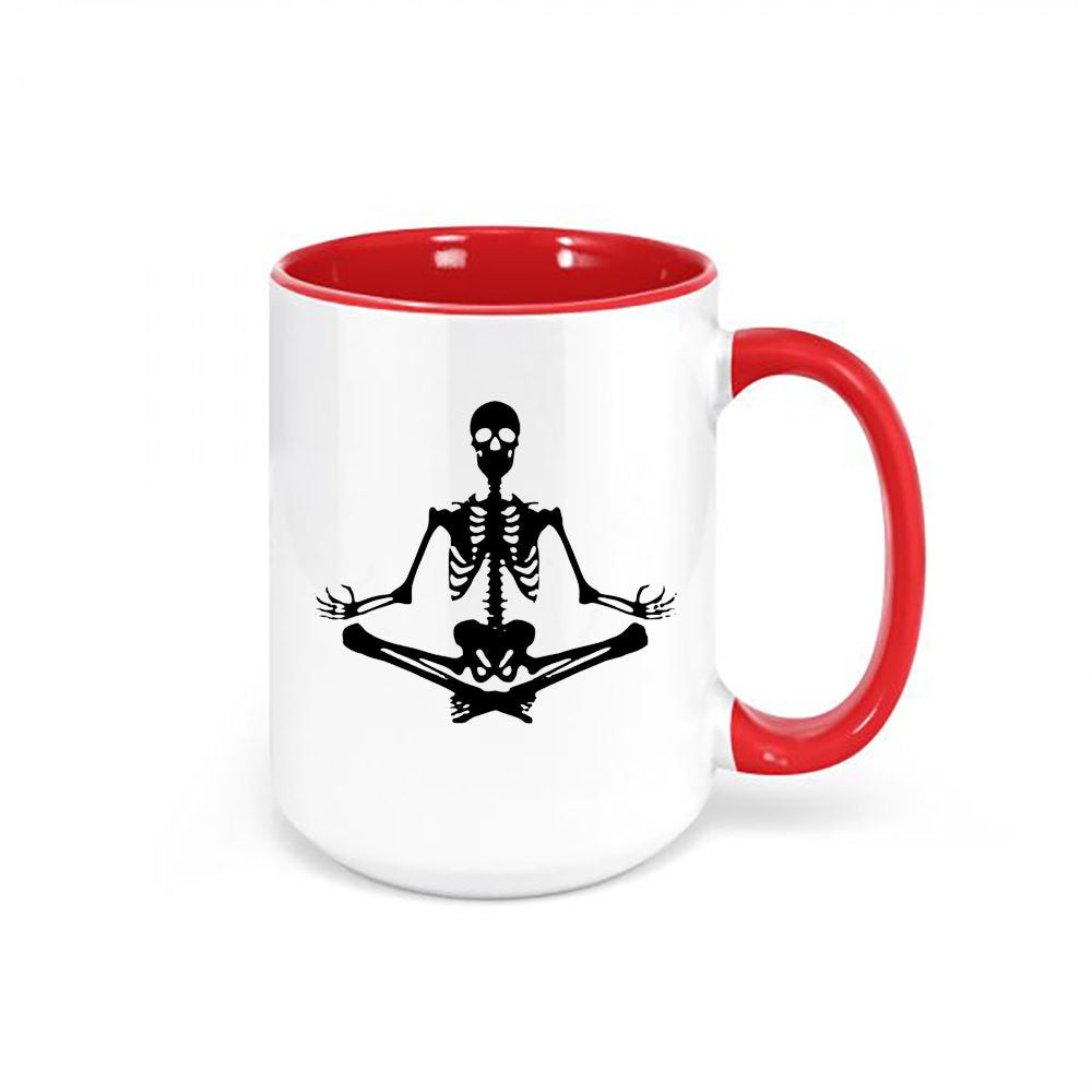 Yoga Mug, Halloween Mug, Yoga Bones, Skeleton Mug, Halloween Coffee Cup, Yoga Cup, Gift For Her, Science Teacher Mug, Yoga Lover, Skeletons - Chase Me Tees LLC