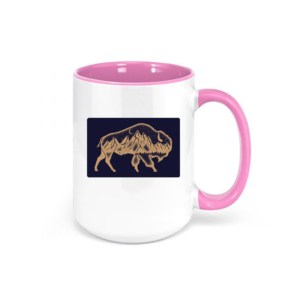 Buffalo Coffee Mug, Mountain Buffalo, Mountain Mug, Bison Mug, Bison Coffee Cup, Gift For Him, Birthday Idea, Buffalo Lover, Mountain Lover - Chase Me Tees LLC