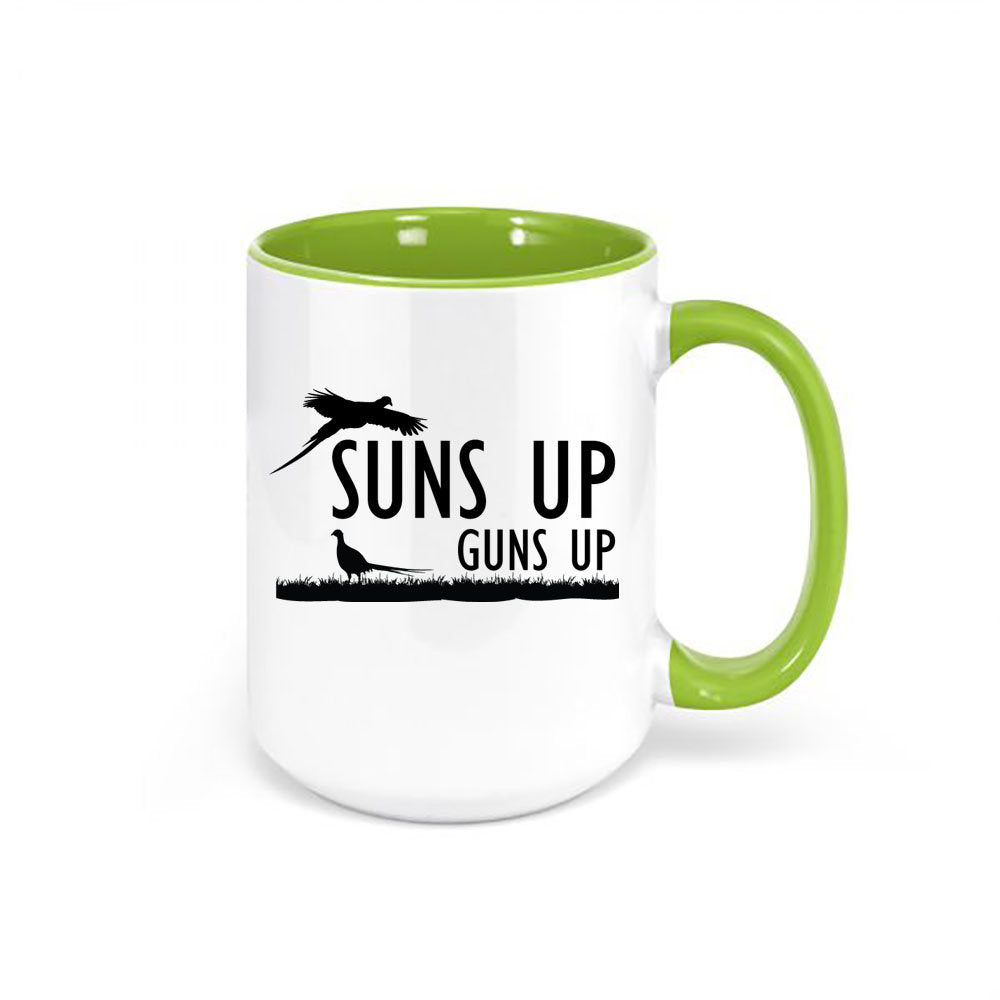 Pheasant Hunting Cup, Suns Up Guns Up, Pheasant Mug, Gift For Hunter, Pheasant Hunter Mug, Gift For Him, Hunting And Fishing, Pheasant Cup - Chase Me Tees LLC