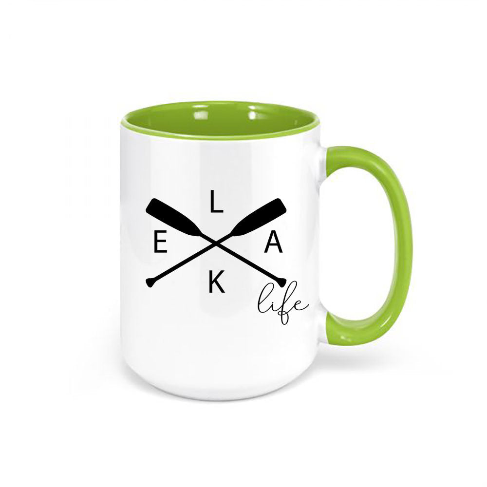 Lake Life Cup, Lake Coffee Mug, Lake Cabin Cup, Cabin Coffee Cup, Lake Life Mug, Gift For Him, Cabin Mug, Lake Lover, Rustic Coffee Mug - Chase Me Tees LLC