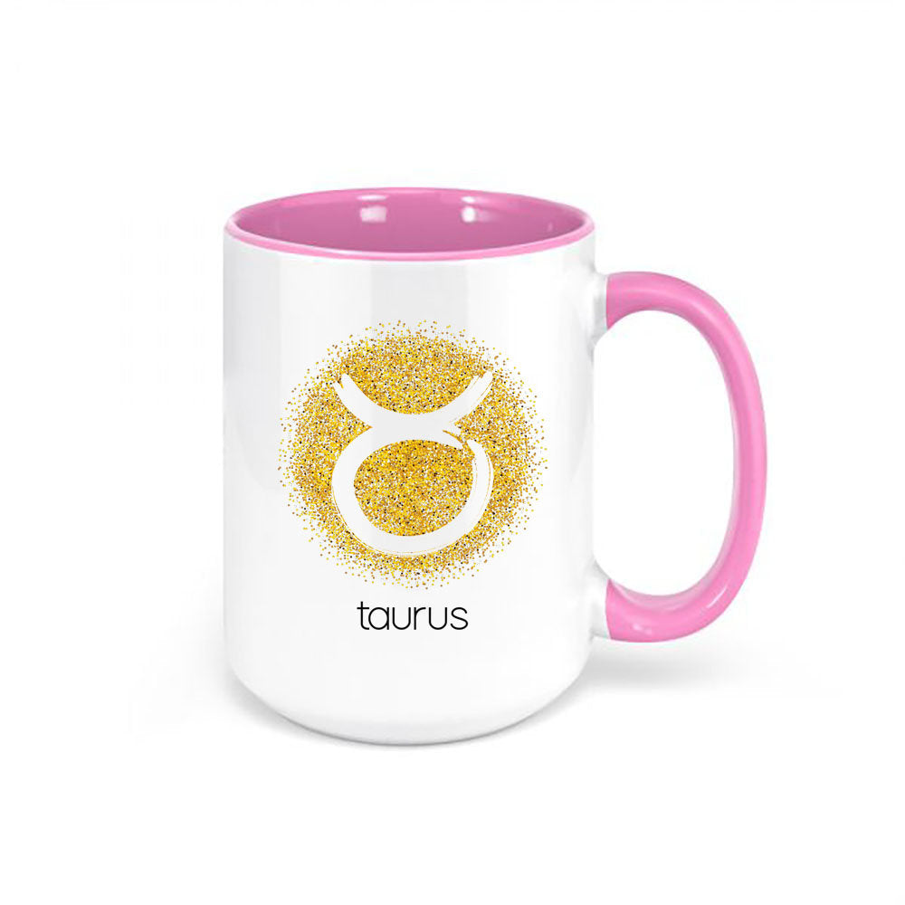 Taurus Coffee Mug, Taurus Glitter, Gift For Taurus, Horoscope Mugs, Zodiac Mug, Astrology Mug, Sublimated Design, Birthday Gift For Taurus - Chase Me Tees LLC