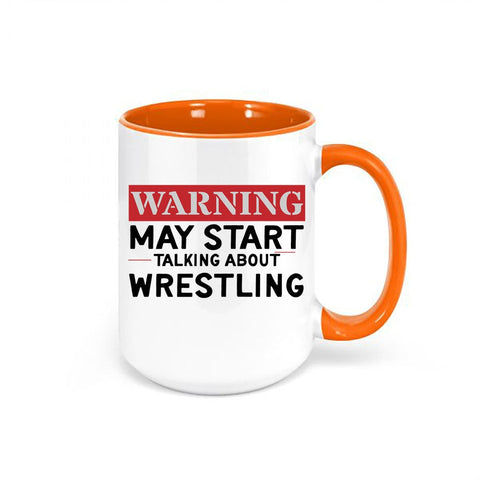 Wrestling Mug, Talking About Wrestling, Wrestling Gift, Gift For Wrestler, Sublimated Design, Wrestler Gift, Funny Mugs, Coffee Cups, Trendy - Chase Me Tees LLC