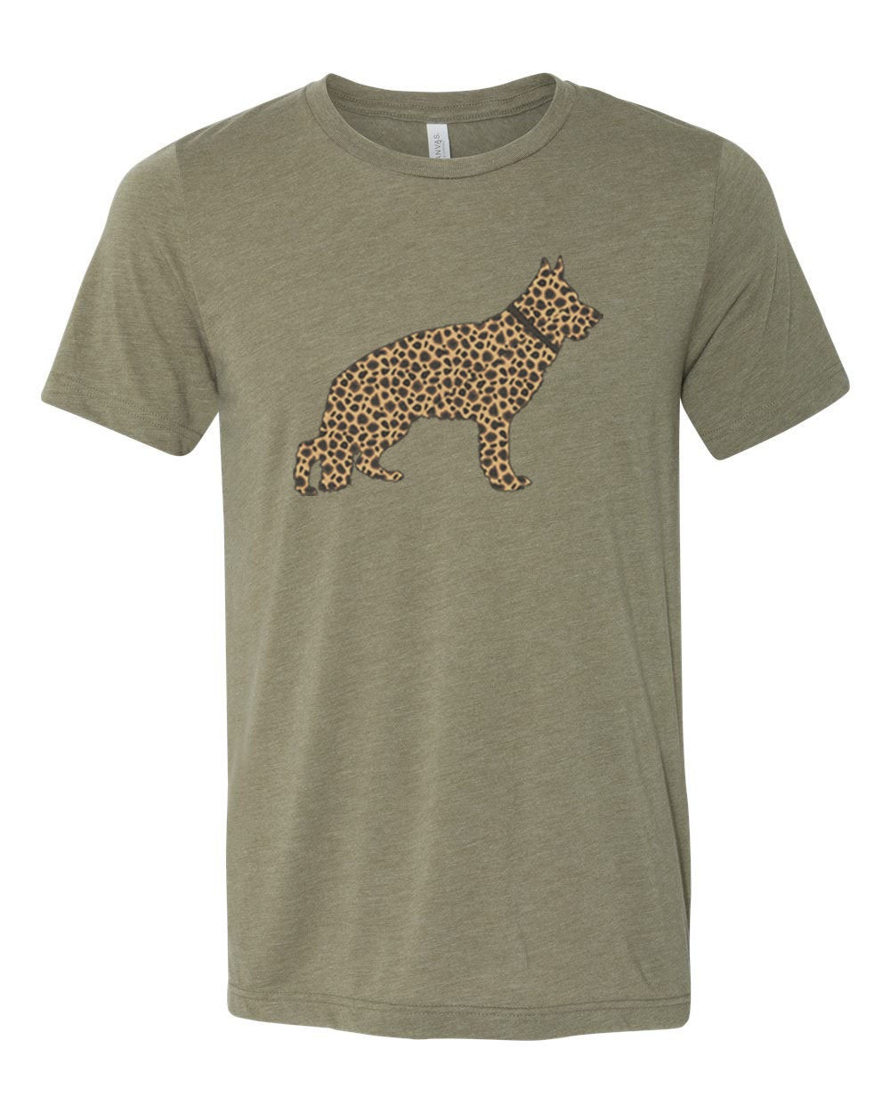 German Shepherd Shirt, Leopard German Shepherd, German Shepherd Tshirt, Dog Mom Shirt, Gift For Her, K-9 Shirt, Unisex Fit, German Shepherd - Chase Me Tees LLC