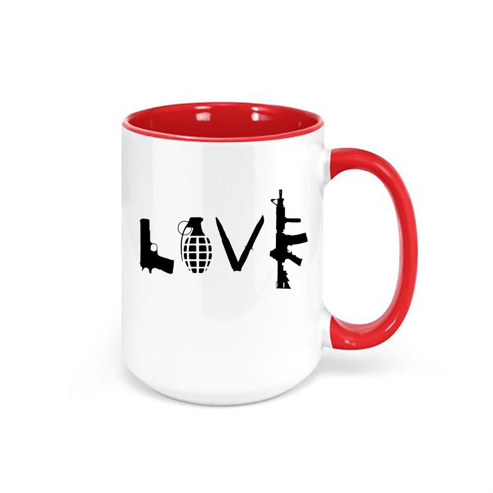 Gun Mug, Gun Gift, Gun Lover, Love Gun, Gift For Him, Sublimated Design, Gift For Gun Lover, Dad Coffee Mug, 2nd Amendment Mug, Grandma Gift - Chase Me Tees LLC