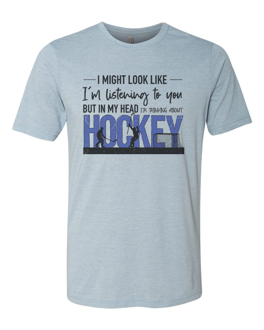 Hockey Shirt, Thinking About Hockey, Ice Hockey Shirt, Hockey Gift, Unisex Fit, Sublimated Design, Super Soft, Gift For Him, Hockey Tshirt - Chase Me Tees LLC