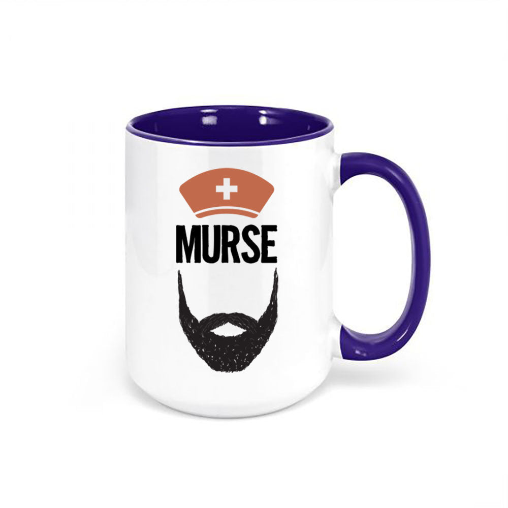 Male Nurse Mug, Nurse, Bearded Male Nurse, Bearded Nurse, Gift For Him, Male Nurse Gift, Funny Mugs, Medical Field. Nurse Mug, Male Nurses - Chase Me Tees LLC