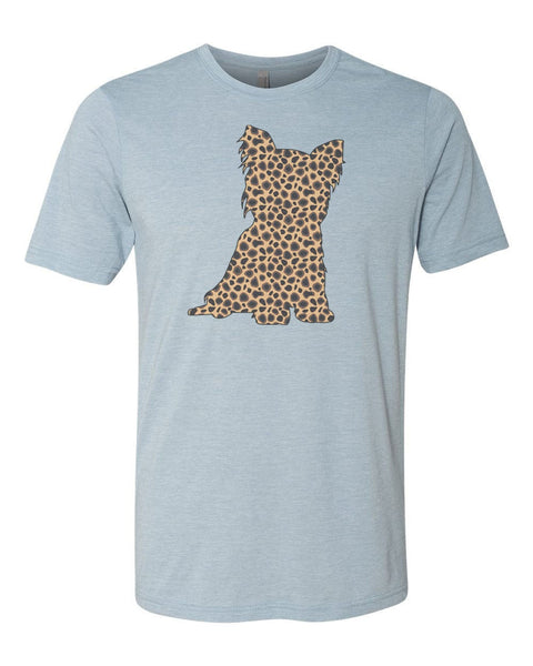 Yorkie Shirt, Yorkshire Shirt, Leopard Yorkie, Unisex Fit, Super Soft Shirt, Yorkie Gift, Yorkshire Owner, Sublimated Deisgn, Yorkie Lover - Chase Me Tees LLC