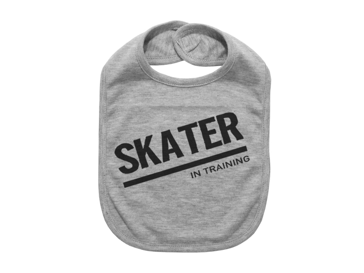 Skater In Training, Skateboard Bib, Baby Skateboarding Gift, Baby Announcement, Skateboarding Bib, Baby Skating Gift, Baby Shower Gift - Chase Me Tees LLC