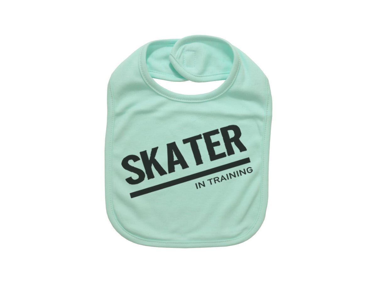 Skater In Training, Skateboard Bib, Baby Skateboarding Gift, Baby Announcement, Skateboarding Bib, Baby Skating Gift, Baby Shower Gift - Chase Me Tees LLC