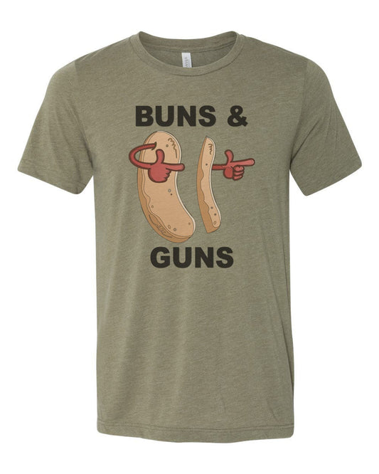 Workout Shirt, Buns And Guns, Fitness Shirt, Unisex Fit, Workout Apparel, Gift For Her, Leg Day, Funny Shirts, Gift For Him, Gym Shirt, Buns - Chase Me Tees LLC