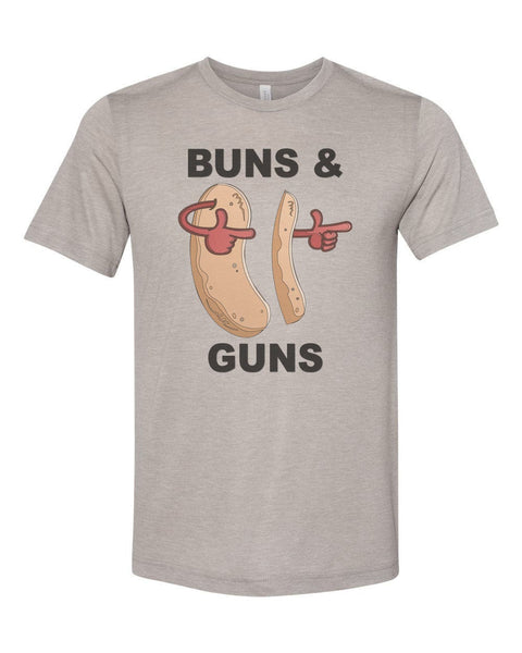 Workout Shirt, Buns And Guns, Fitness Shirt, Unisex Fit, Workout Apparel, Gift For Her, Leg Day, Funny Shirts, Gift For Him, Gym Shirt, Buns - Chase Me Tees LLC
