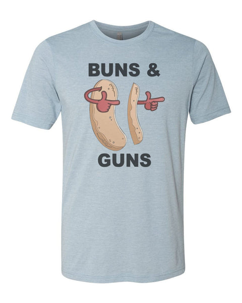 Workout Shirt, Buns And Guns, Fitness Shirt, Unisex Fit, Workout Apparel, Gift For Her, Leg Day, Funny Shirts, Gift For Him, Gym Shirt, Buns - Chase Me Tees LLC