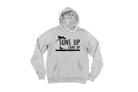 Pheasant Hunting Hoodie, Suns Up Guns Up, Pheasant Hunting, Gift For Him, Hunting Gift, Pheasant Hoodie, Father's Day Gift, Hunting Hoodie - Chase Me Tees LLC