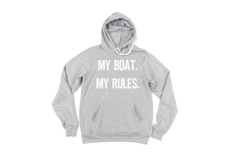 Boat Hoodie, My Boat My Rules, Boating Hoodie, Gift For Boat Owner, Fishing Hoodie, Gift For Dad, Father's Day Gift, Boat Shirt, Fish Shirt - Chase Me Tees LLC