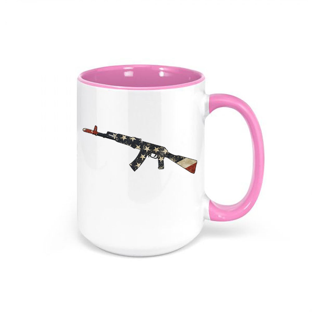 Gun Flag, Gun Mug, Patriotic Mug, 2nd Amendment Mug, Gun Lover, Gift For Him, 4th Of July Mug, Father's Day Gift, Patriotic Cup, Gun Gift - Chase Me Tees LLC