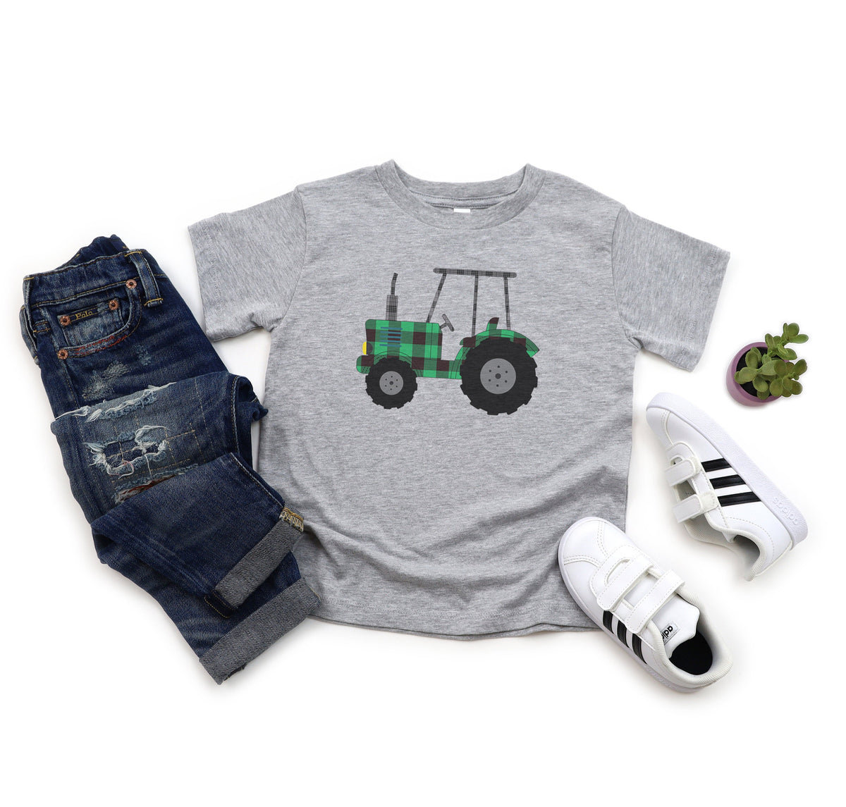 Plaid Tractor Toddler/Youth Shirt– Chase Me Tees LLC