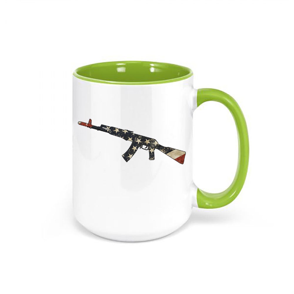 Gun Flag, Gun Mug, Patriotic Mug, 2nd Amendment Mug, Gun Lover, Gift For Him, 4th Of July Mug, Father's Day Gift, Patriotic Cup, Gun Gift - Chase Me Tees LLC
