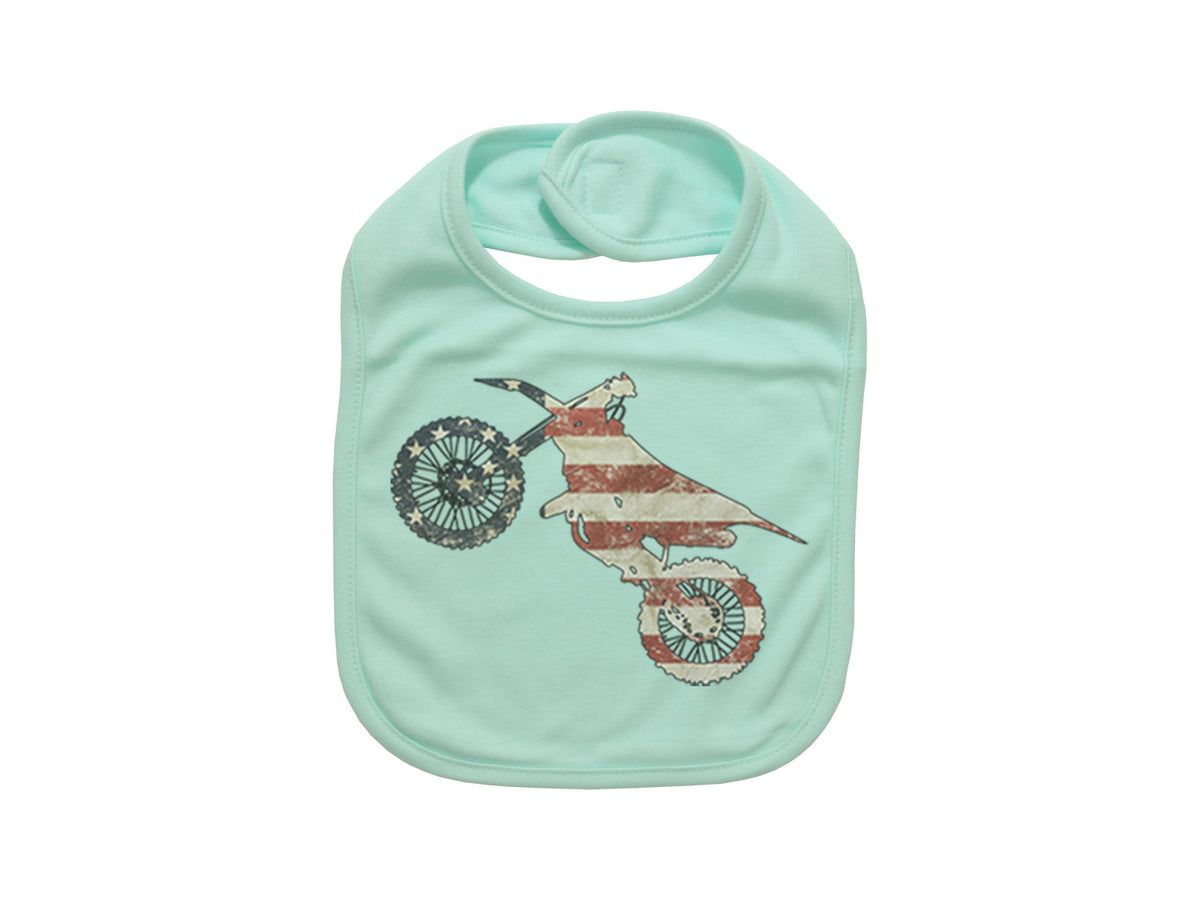 Baby Dirt Bike Bib, Dirt Bike Flag, Racing Bib, Gift For Newborn, Baby Announcement, Dirt Bike Bib, Baby Racing, Baby Shower Gift, Braaap - Chase Me Tees LLC