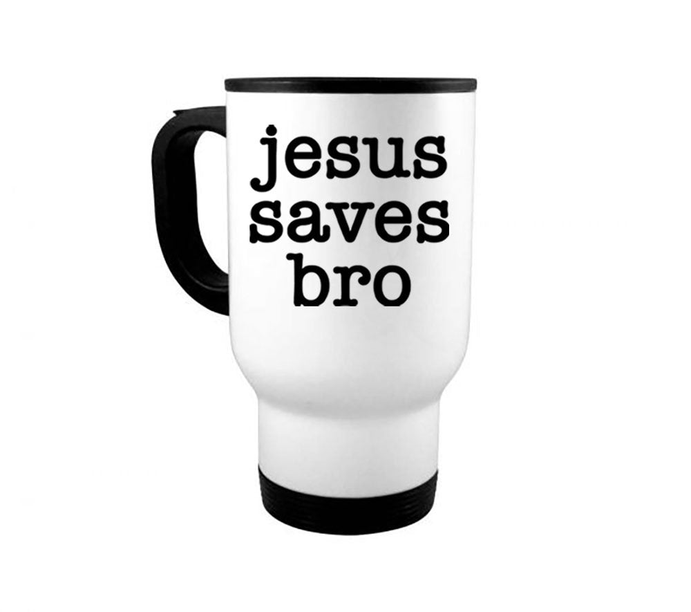 Christian Coffee Mug, Jesus Saves Bro, Religious Mug, Jesus Coffee Cup, Christian Gift, Jesus Saves Mug, Christian Decor, Funny Christian - Chase Me Tees LLC