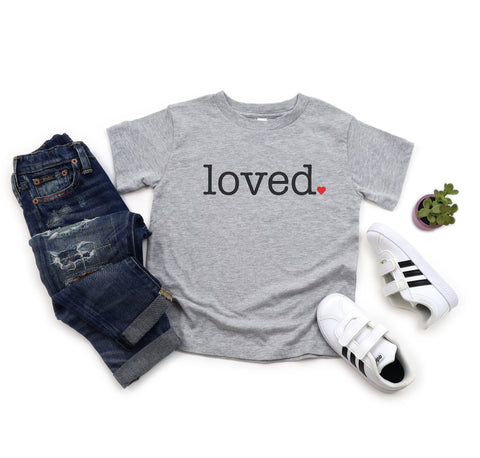 Kid's Loved Shirt, Loved Heart, Cute Toddler Shirt, Youth Loved Tee, Children's Clothing, Loved Shirt, Trendy Kid's Shirt, Loved, Heart - Chase Me Tees LLC