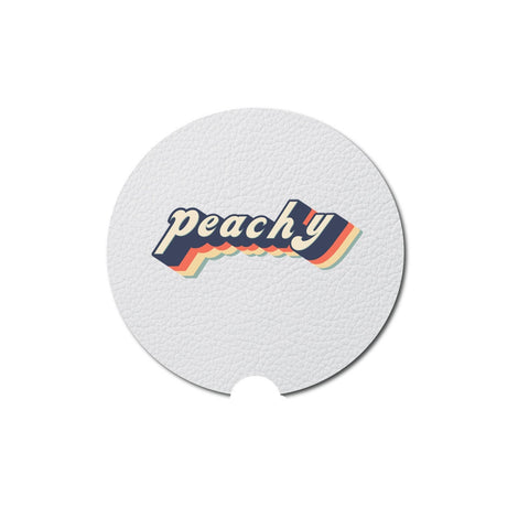 Car Coaster, Peachy, Retro Car Coaster, Car Accessories, Vintage Coaster, Gift For Her, Peachy Coaster, 70's Gift, Car Gift, Funny Coasters - Chase Me Tees LLC