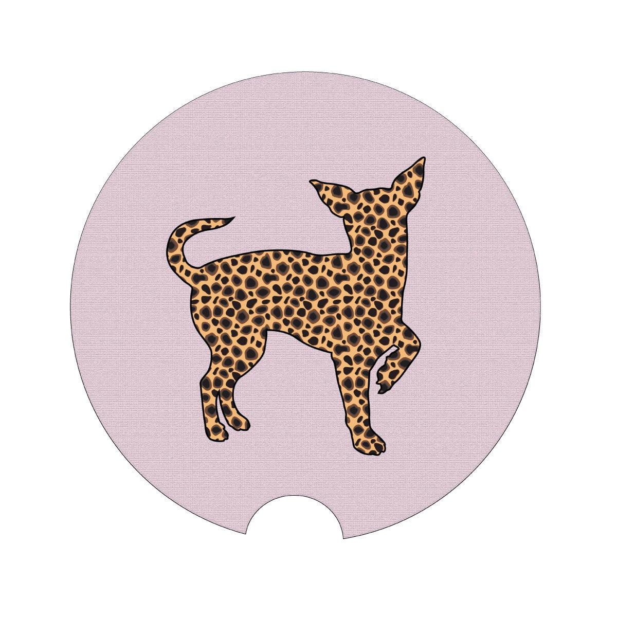 Car Coaster, Leopard Chihuahua, Chihuahua Coaster, Chihuahua Gift, Dog Coaster, Car Accessories, Car Gift, Truck Coaster, Car Drink Coaster - Chase Me Tees LLC