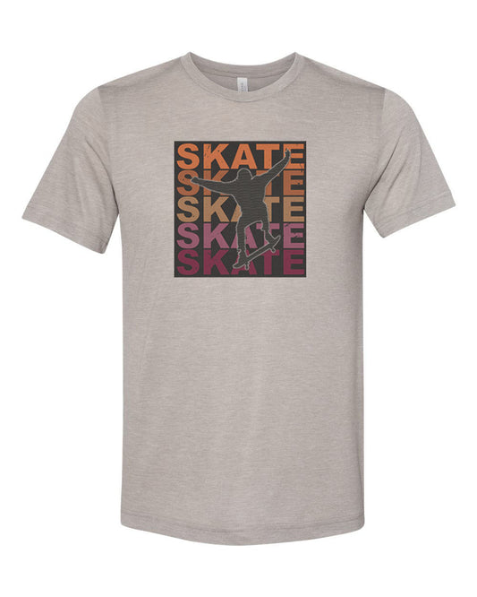 Skateboard Shirt, Skate Skate Skate, Skateboard Gift, Unisex Fit, Skating Gift, Skater Gift, Sublimated Design, Skater T-shirt, Super Soft - Chase Me Tees LLC