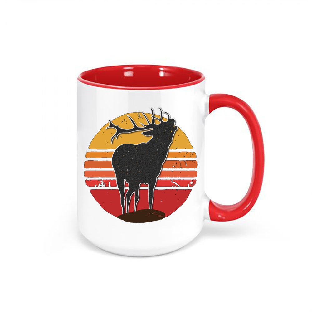 Elk Coffee Mug, Elk Sunset, Elk Hunting Mug, Rustic Mugs, Rustic Decor, Hunting Gift, Coffee Gift, Elk Hunting, Gift For Him, Hunting Cup - Chase Me Tees LLC