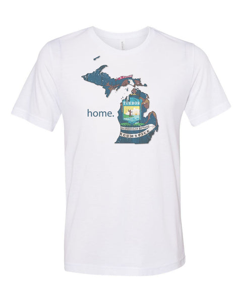 Michigan Shirt, Michigan Is Home, Michigan Gift, Great Lakes Shirt, Mitten State, Unisex Fit, Sublimated Design, MI Shirt, MI Is Home - Chase Me Tees LLC