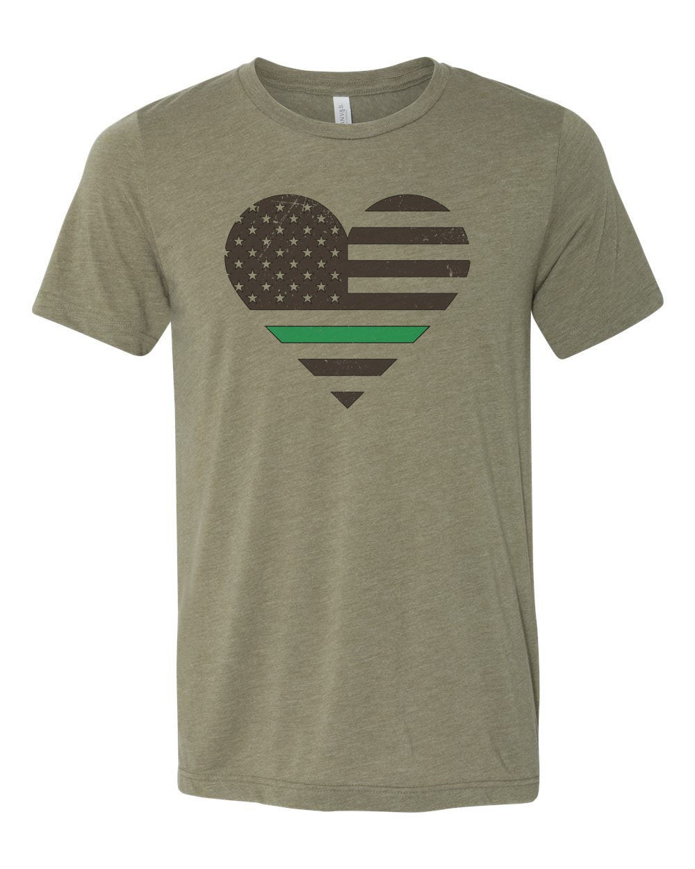Thin Green Line Shirt, Green Line Heart, Military Shirt, Military Wife, Game Warden Shirt, Armed Forces, Unisex Fit, Sublimated Shirt - Chase Me Tees LLC