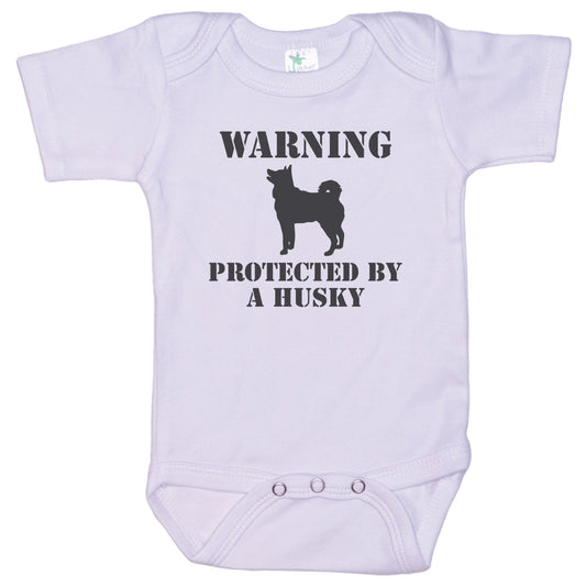 Warning Protected By A Husky Onesie®