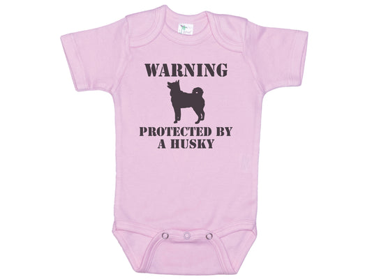 Warning Protected By A Husky Onesie®