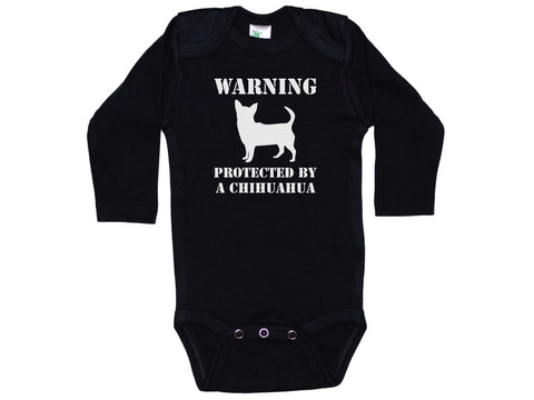 Warning Protected By A Chihuahua Onesie®