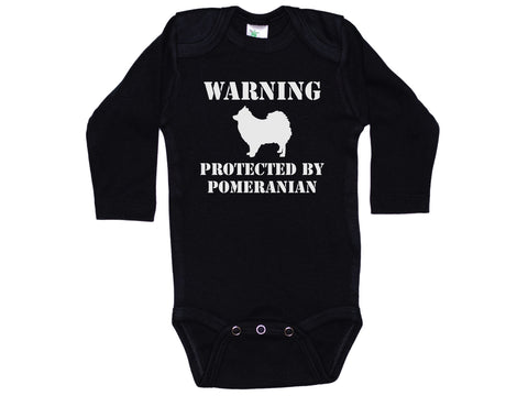 Warning Protected By Pomeranian Onesie®