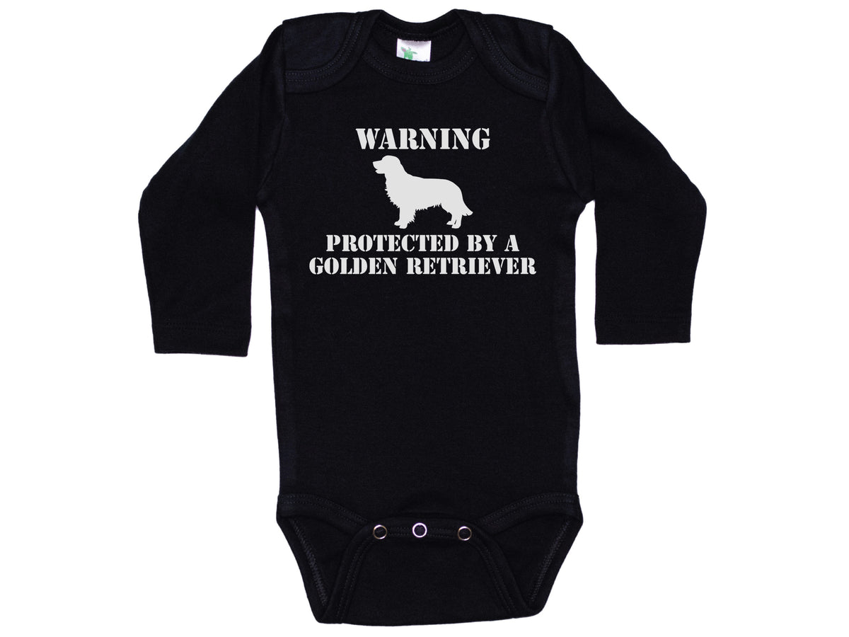 Warning Protected By A Golden Retriever Onesie®