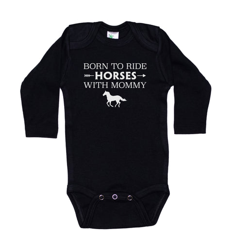 Born To Ride Horses With My Mommy Onesie®