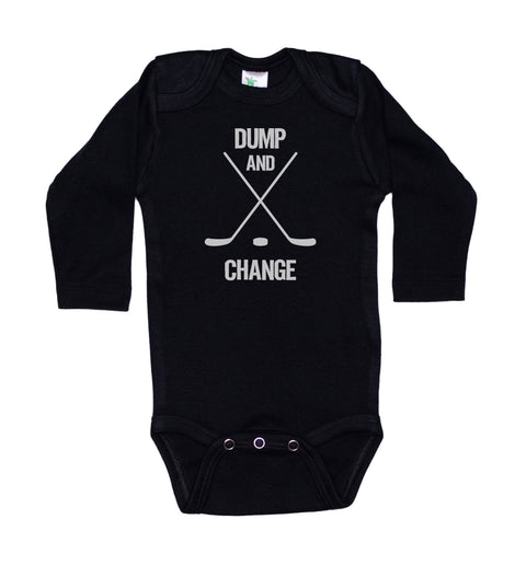 Dump And Change Baby Raglan Onesie
