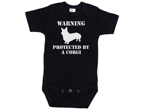 Warning Protected By A Corgi Onesie®