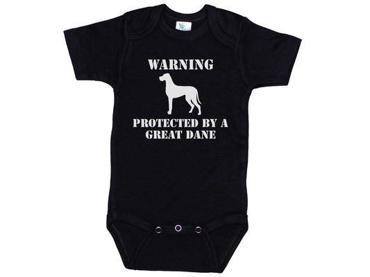Warning Protected By Great Dane Onesie®